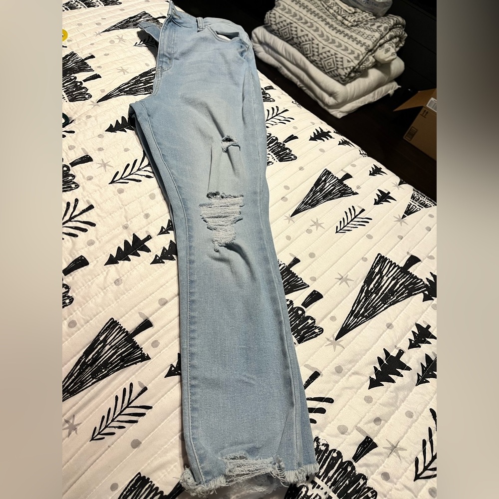 High rise crop jeggings